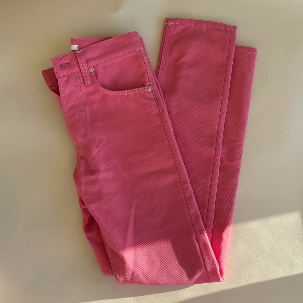 Helmut Lang Pink Straight Leg Jean Pants - Picture 3 of 6